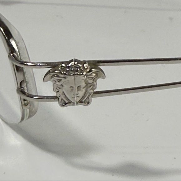 Versace half rim Medusa wire rim prescription glasses - Picture 6 of 8